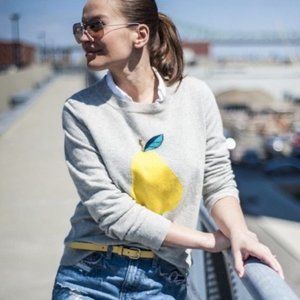 J Crew Intarsia Pear Sweater (M)